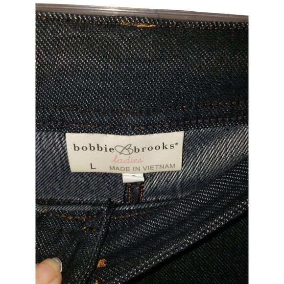 Bobbie Brooks Womens Capri Pants Size L Denim Super Stretch Fit Urban Baggy Hip - Picture 5 of 5